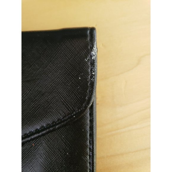 Vintage Faux‎ Leather Black Envelope Clutch - Picture 3 of 4